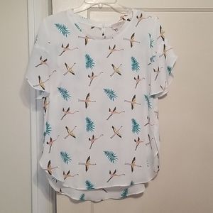 LOFT Ruffle Sleeve Top